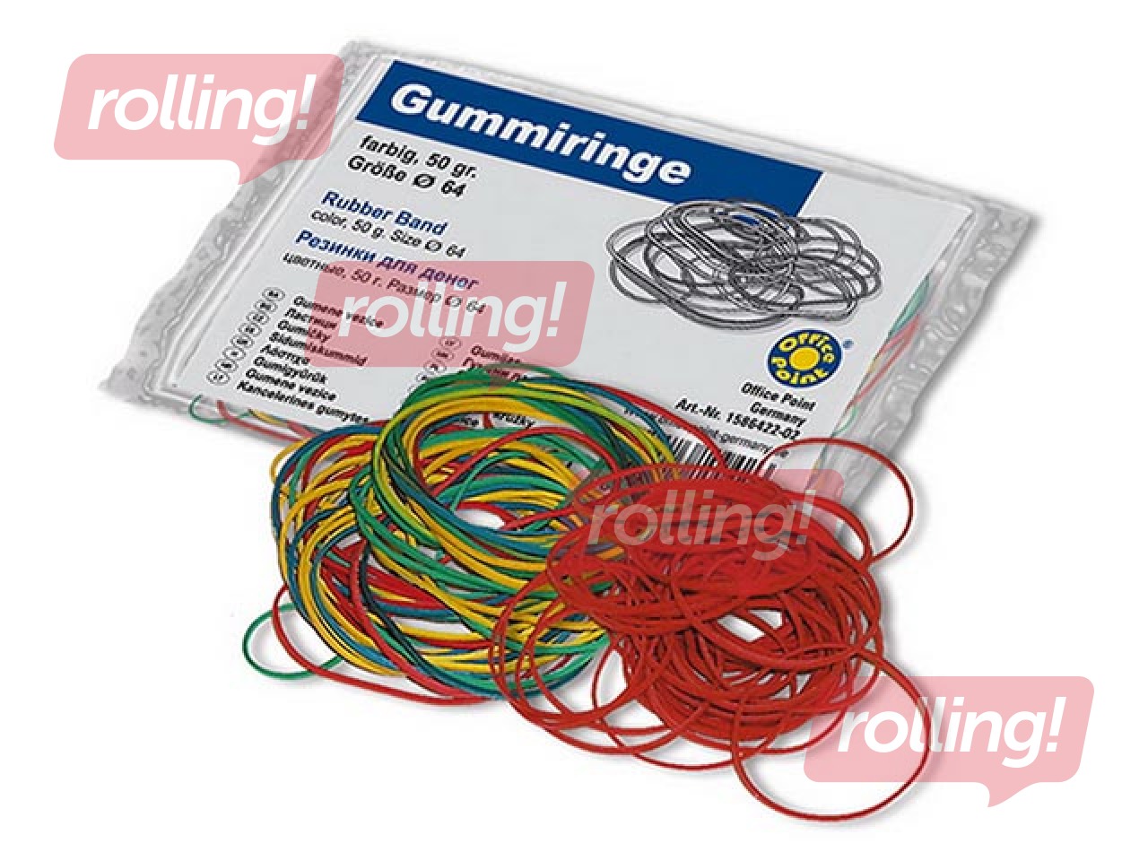 Rubber bands Office Point, 64 mm, 100 g.