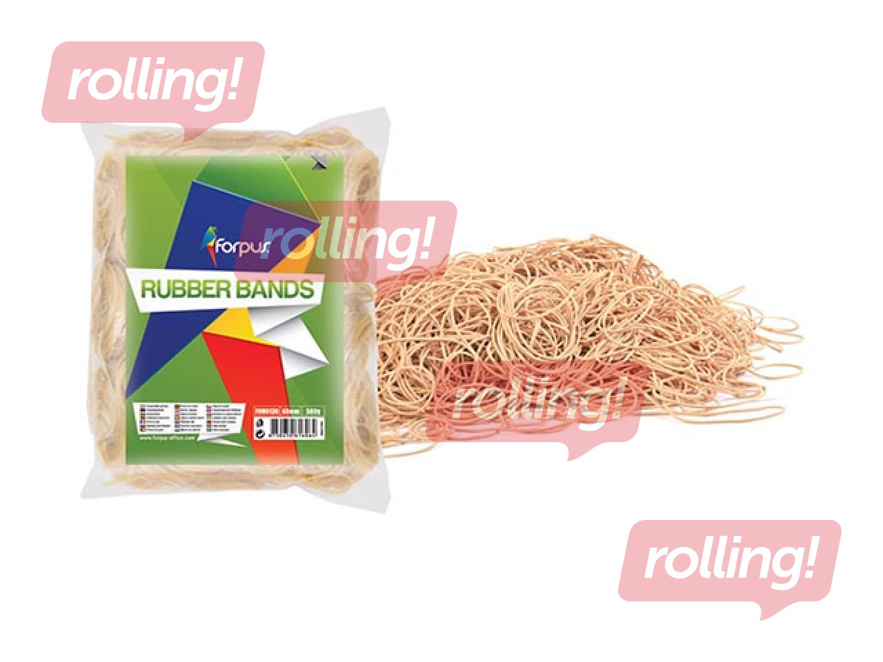 Naudas gumijas Forpus, 70mm, 500g