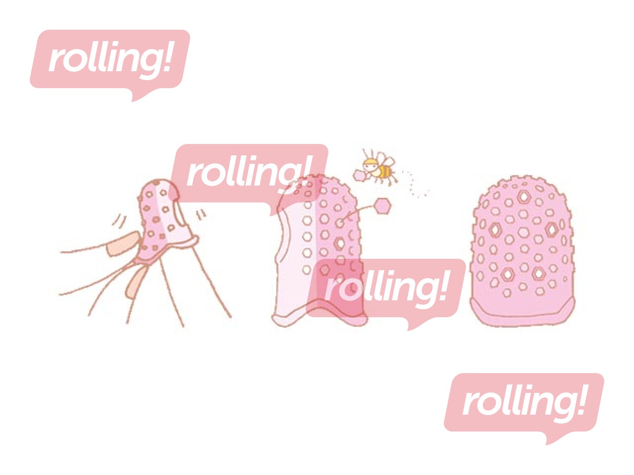 Sõrmekumm, erinevat värvi, 2 tk.