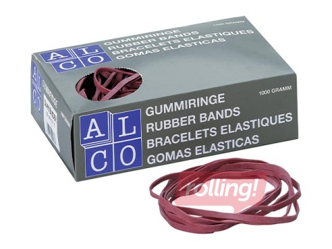 Rubber bands Alco, red, 130x10mm, 1kg