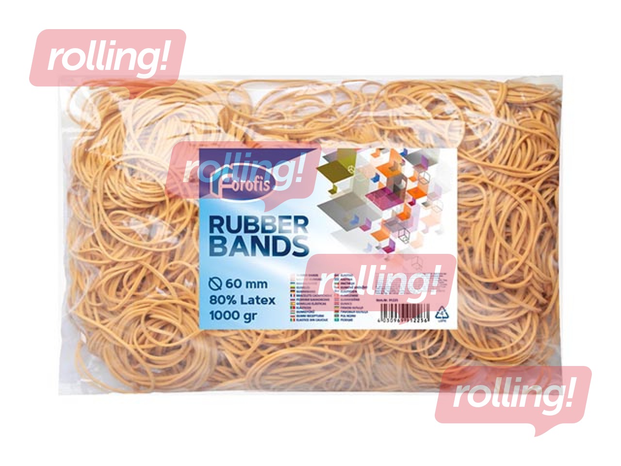 Naudas gumijas Forofis, 60mm, 1kg