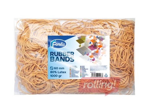 Rubber bands Forofis, natural, 60mm, 1kg