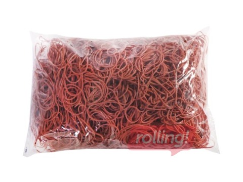 Rubber bands, red, 30mm, 1kg