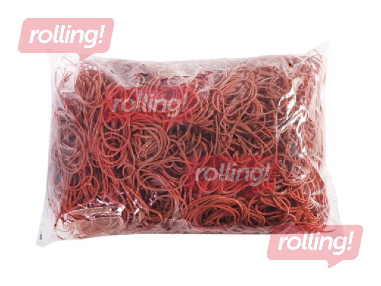Rubber bands, red, 30mm, 1kg