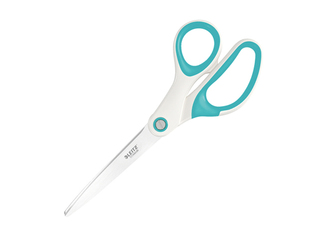 Scissors Leitz WOW, titanium, ice blue, 20.5cm