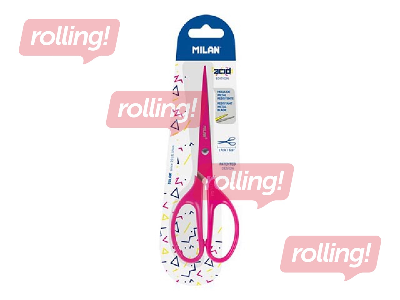 Käärid Milan Acid, roosa, 17cm