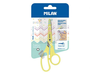 Scissors Milan Basic Pastel, yellow, 13.4cm