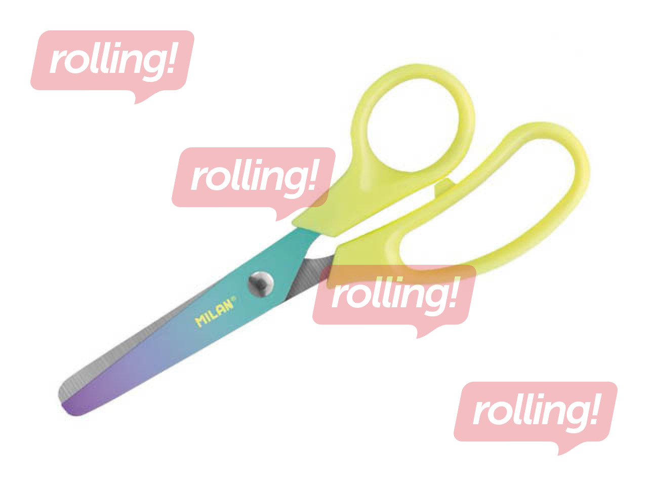 Scissors Milan Sunset, yellow handle, 13.4cm