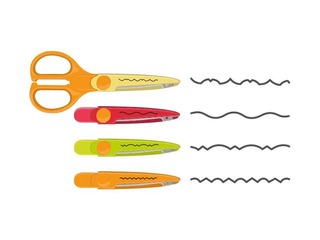 Scissors Milan Zig-zag, interchangeable blades, 16cm