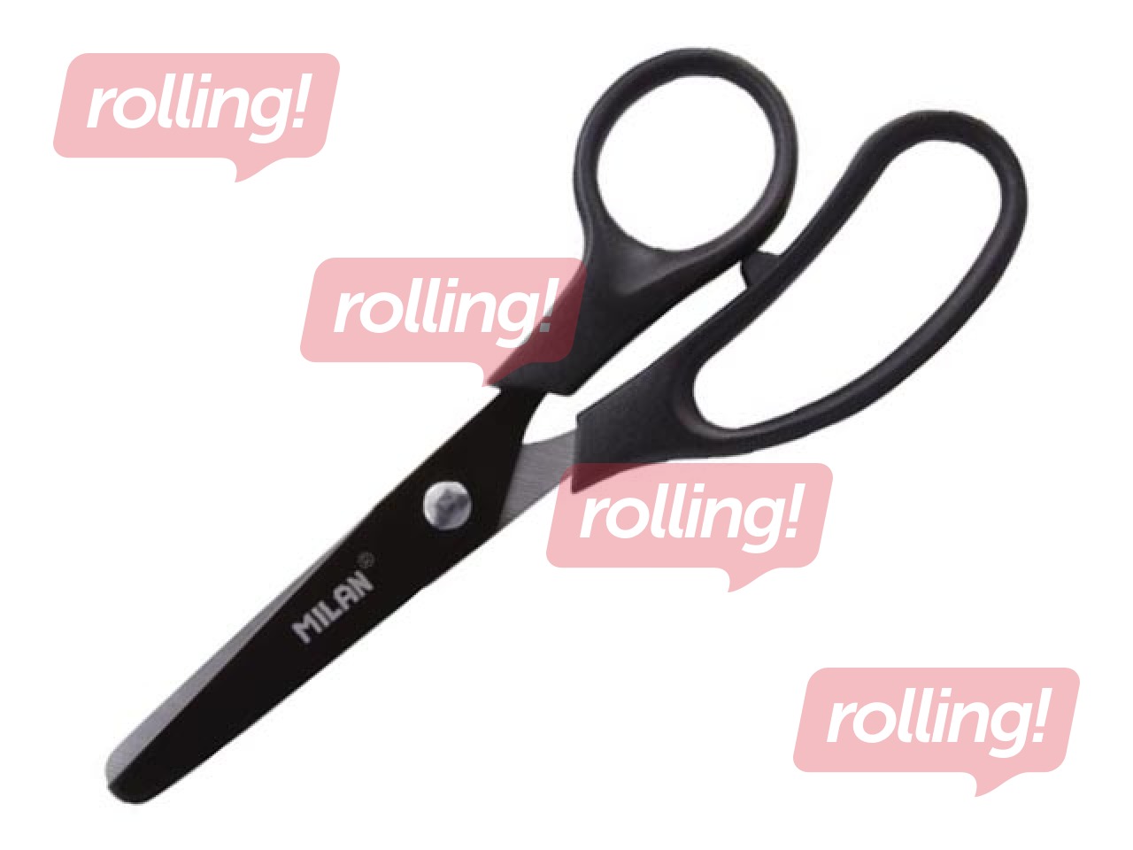 Käärid Milan Basic, must, 13.4cm