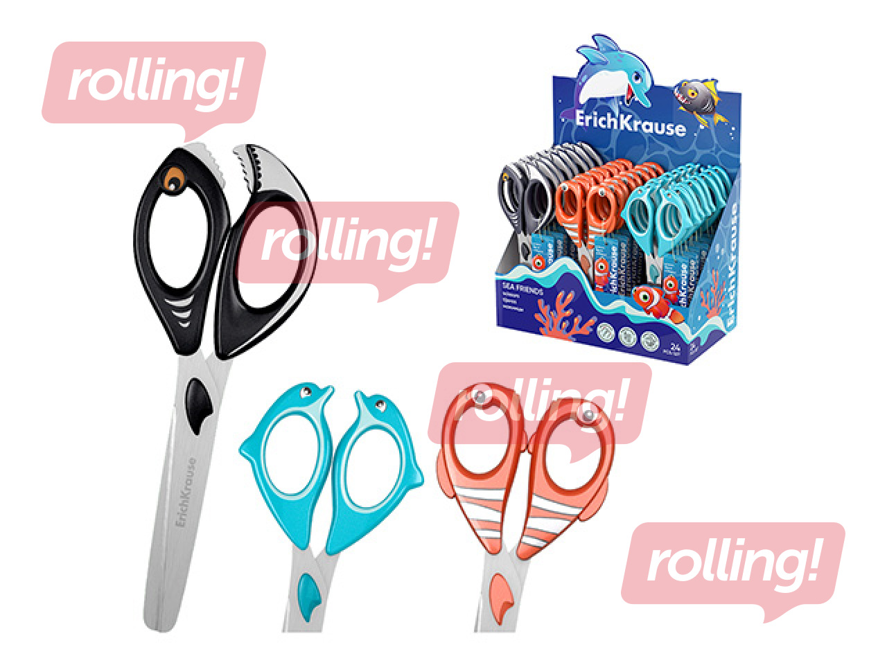 Laste käärid ErichKrause, Piranha, 14.5cm