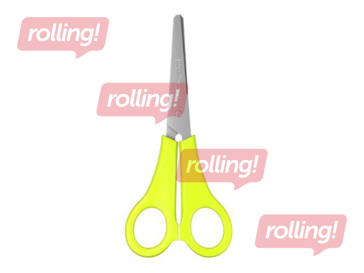 Children's scissors ErichKrause, JOY, for left-handed users, neon yellow, 13.5cm