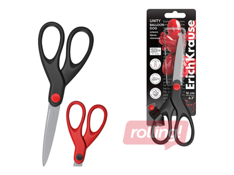 Käärid ErichKrause, Unity Balloon Dog, punased, 16cm