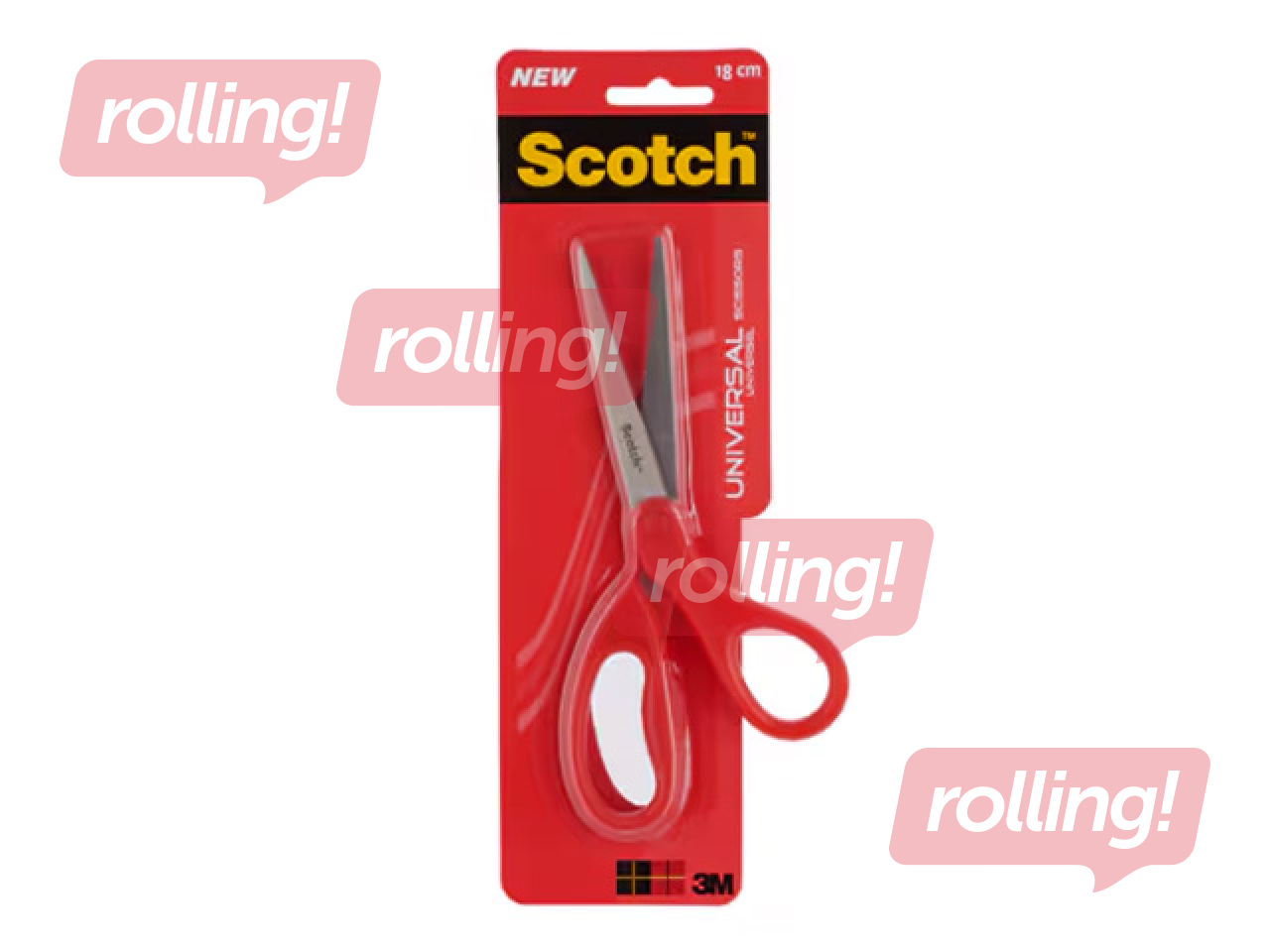 Scissors Scotch Universal, 18cm, red