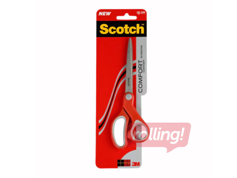 Šķēres Scotch Comfort, 20 cm, sarkanas