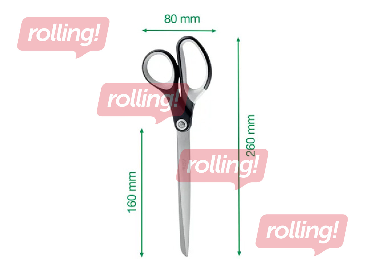 Käärid Leitz, titaanist, 26cm, mustad