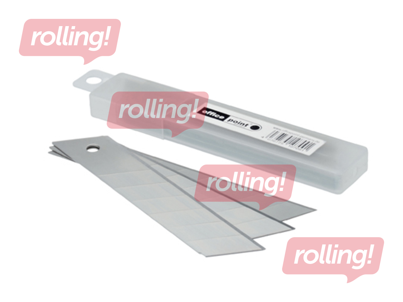 Spare blades for office cutters Office Point, 18mm, 10 pcs.