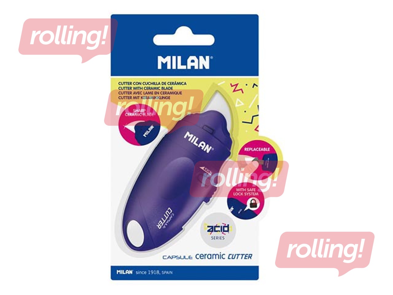 Blade cutter Milan Capsule Acid, with ceramic blade