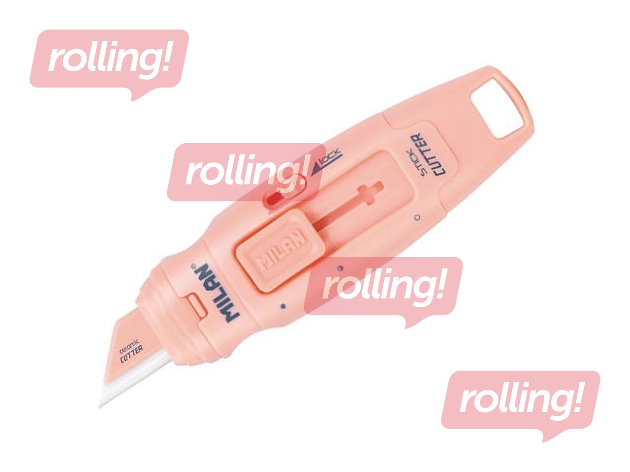 Blade cutter Milan, Stick, with ceramic blade, pink
