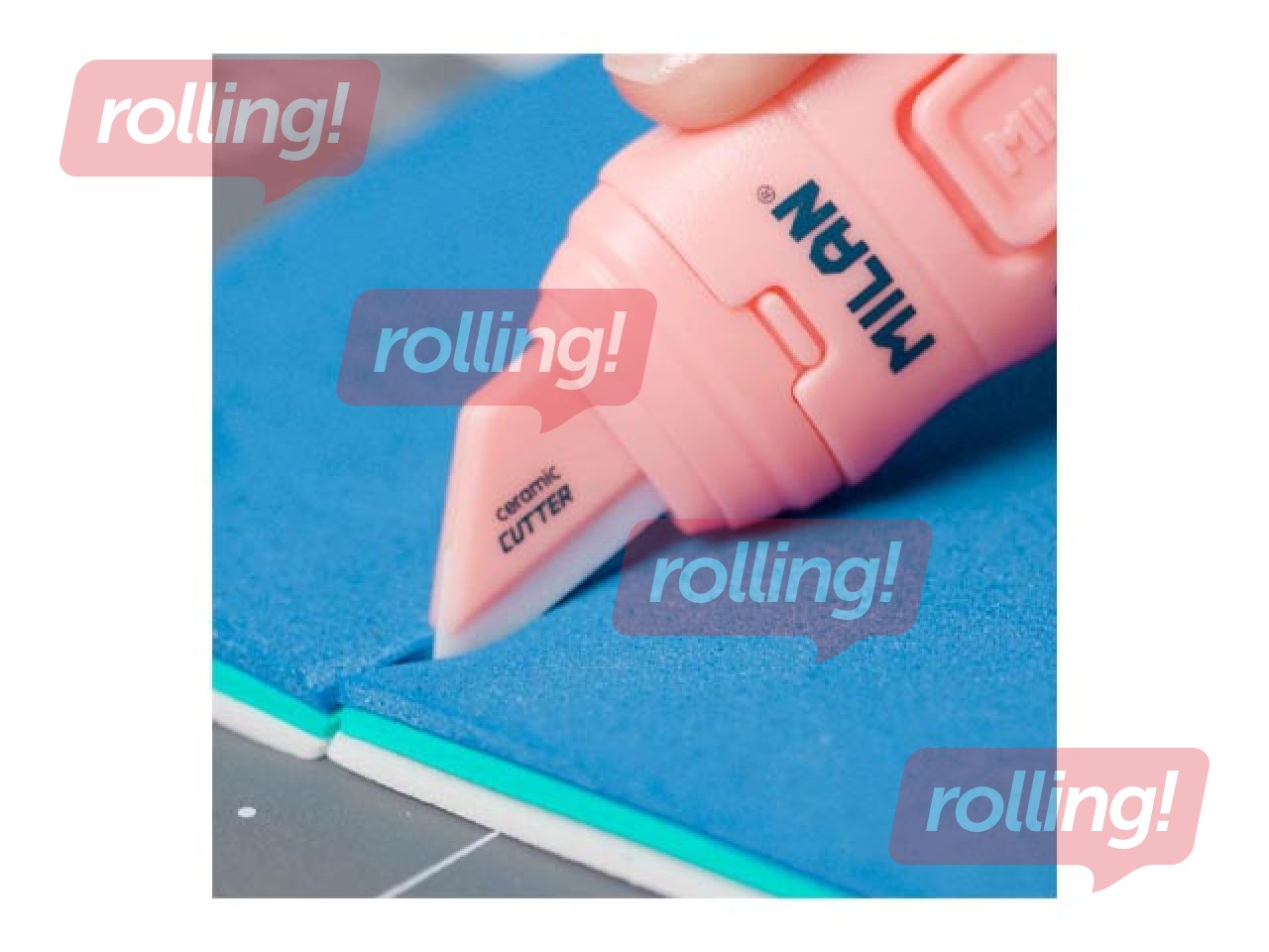 Blade cutter Milan, Stick, with ceramic blade, pink