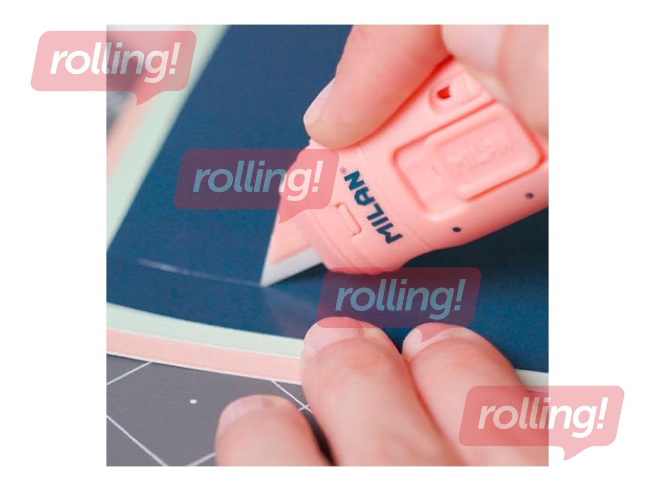 Blade cutter Milan, Stick, with ceramic blade, pink
