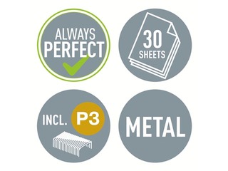 Stapler Leitz 5502 WOW, 30 sheets, ice blue