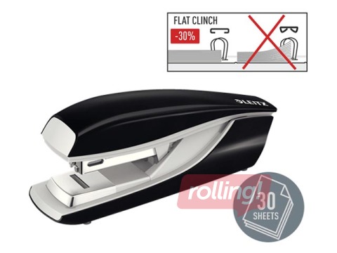 Klammerdaja Leitz 5505 Metal, Flat Clinch, 30 lehte, must