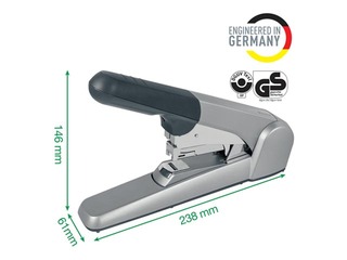Klammerdaja Heavy Duty Leitz, 60 lehte, Flat Clinch, hall/must
