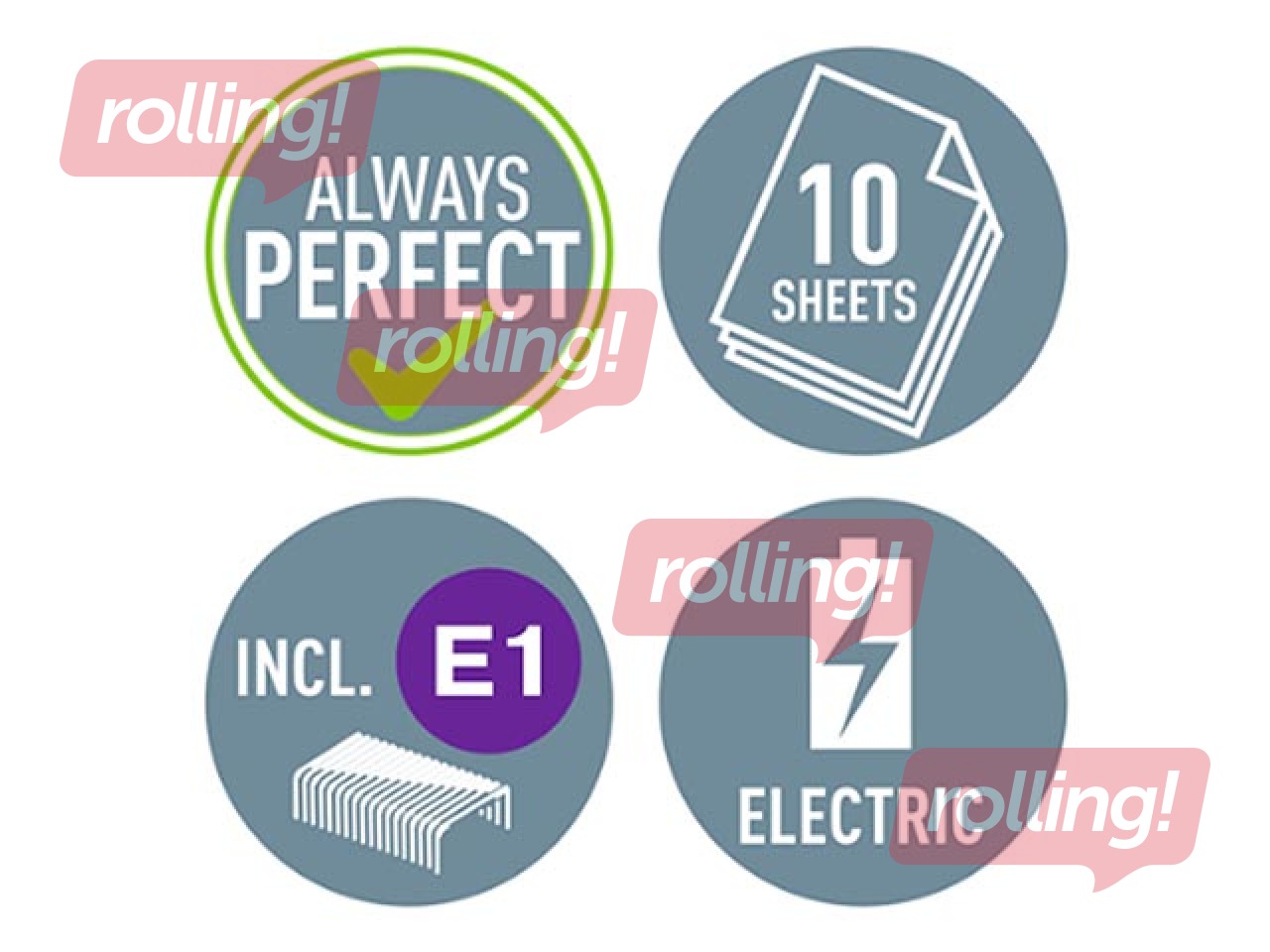 Stapler electric Leitz WOW, battery operated, black