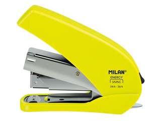 Степлер Milan Acid, 20 листов, желтый + 1000 шт скоб