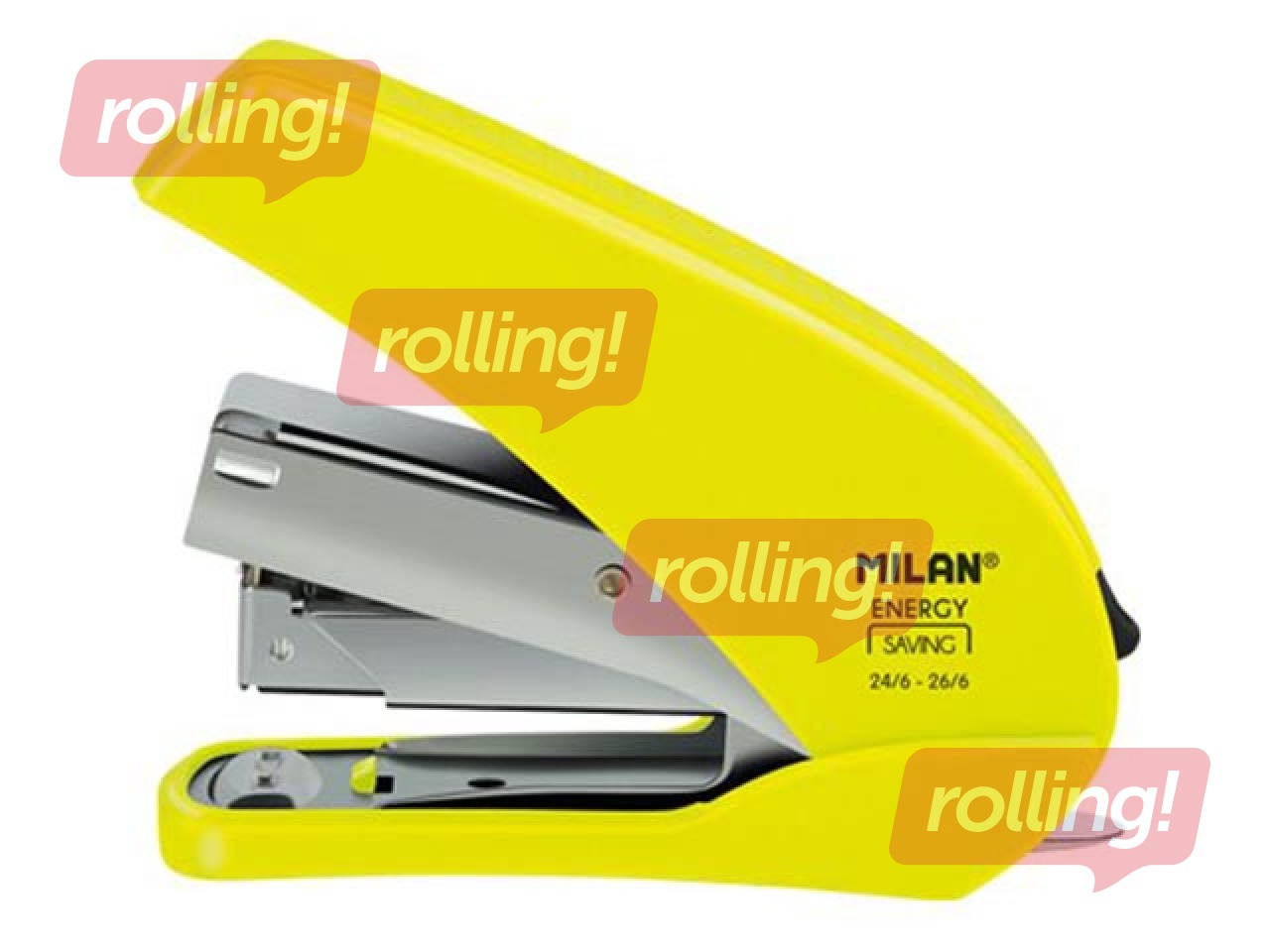 Степлер Milan Acid, 20 листов, желтый + 1000 шт скоб