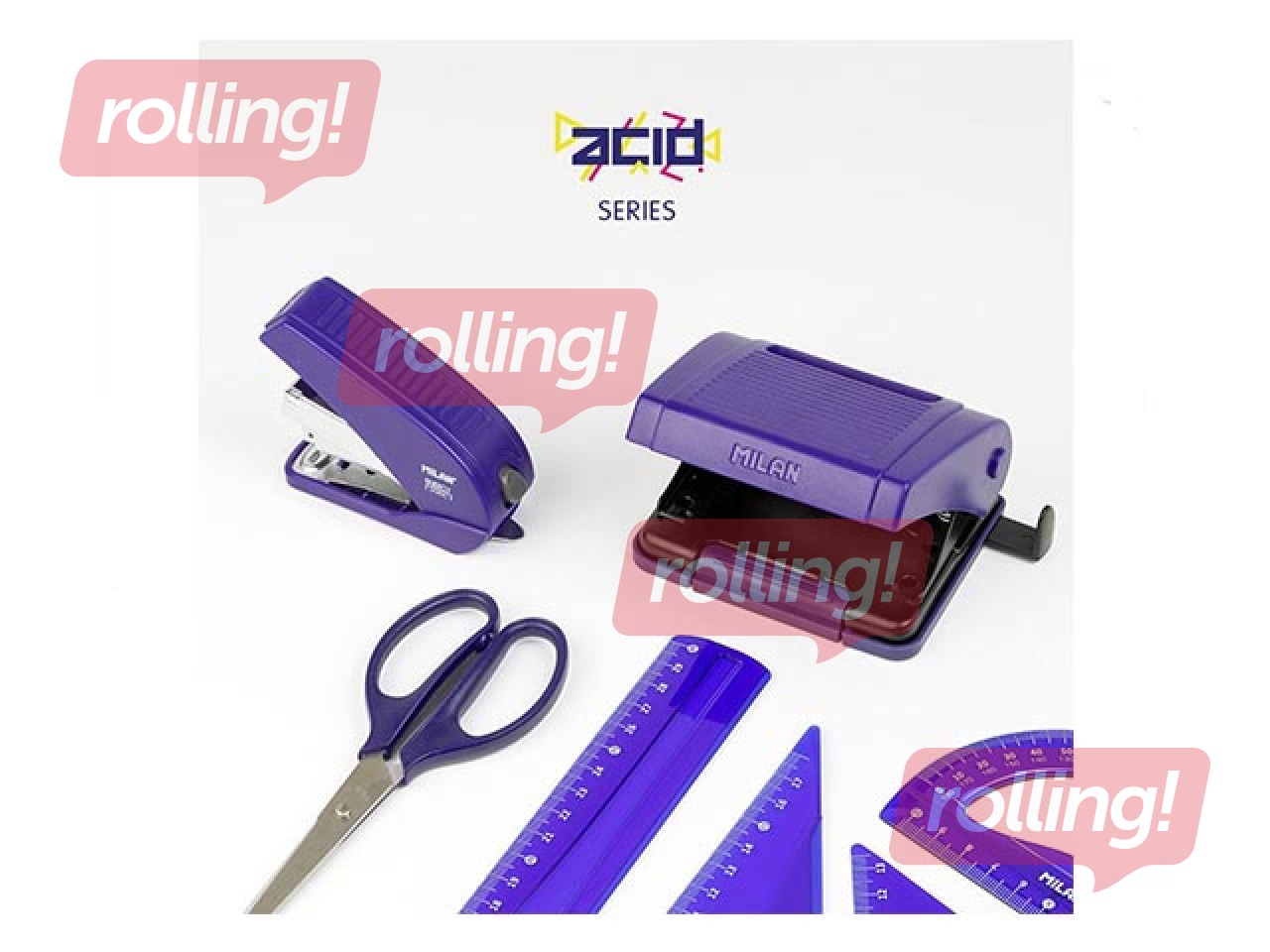 Skavotājs Milan Acid, 20 lapām, zils + 1000 gab. skavas