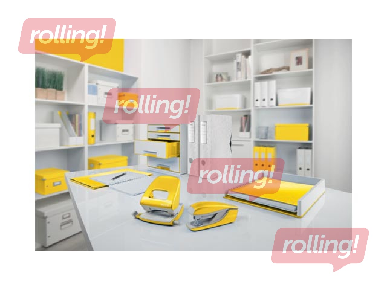 Stapler Leitz 5502 WOW, Metal, 30l, yellow