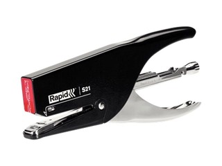 Stapler Rapid Pliers S21, flat stapling, black