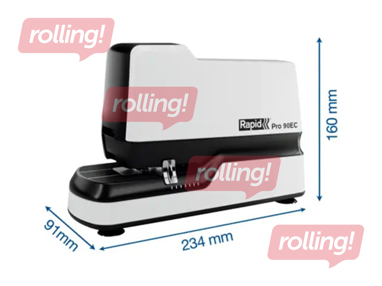 Электрический степлер, Rapid, Pro 90EC, белый, до 50 листов