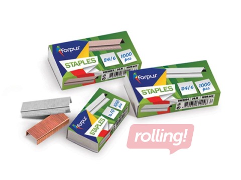 Staples Forpus 24/6, 1000 pcs., copper color