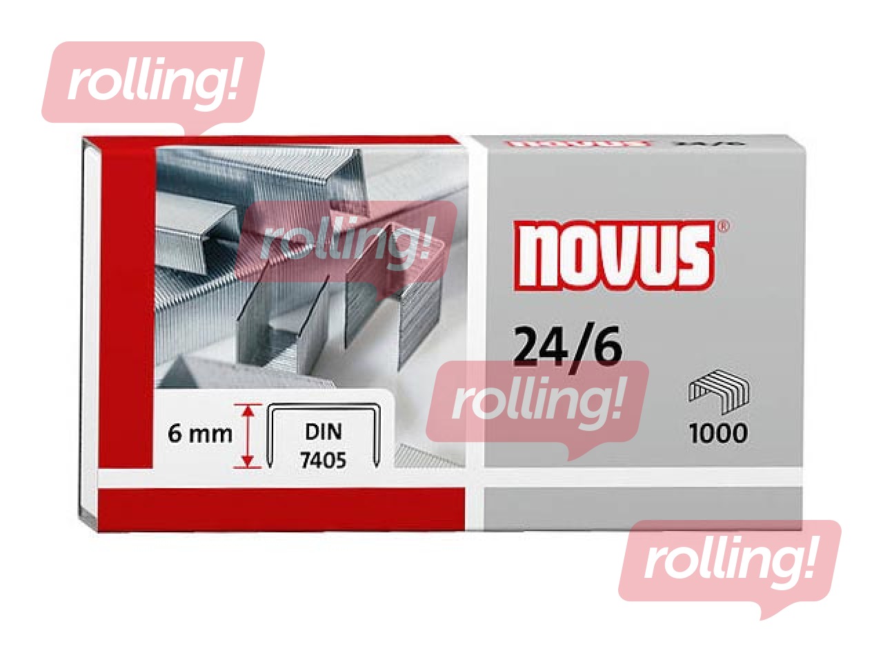 Staples Novus 24/6, silver color, 1000 pcs.