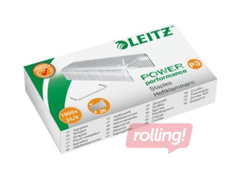 Klambrid Leitz Nr.24/6, hõbe, 1000 tk.