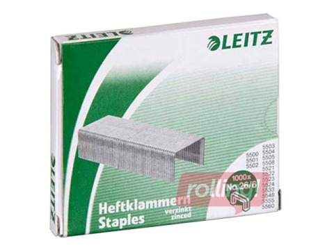 Klambrid Leitz Nr.26/6, hõbe, 1000 tk.