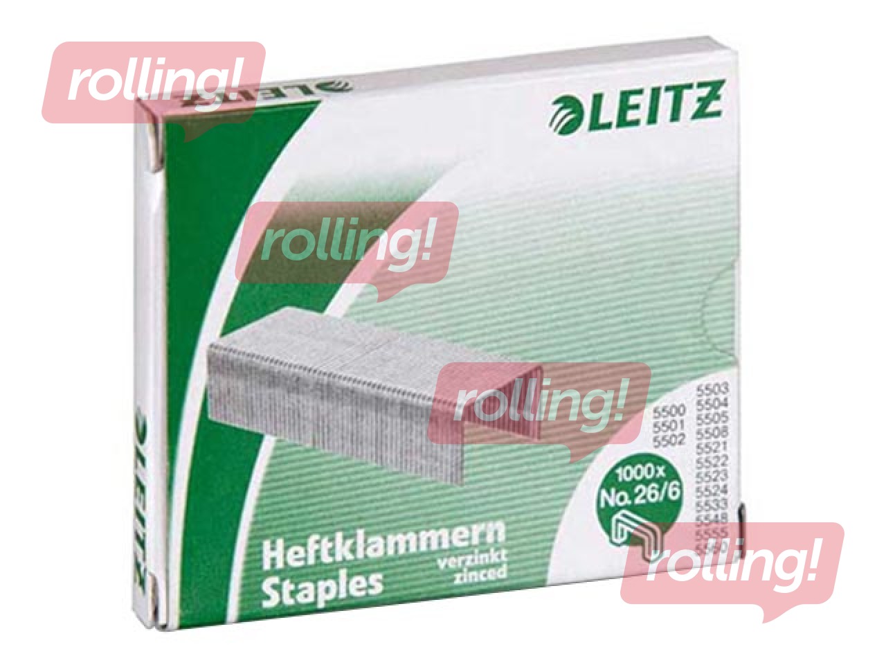 Staples Leitz Nr.26/6, silver color, 1000 pcs.