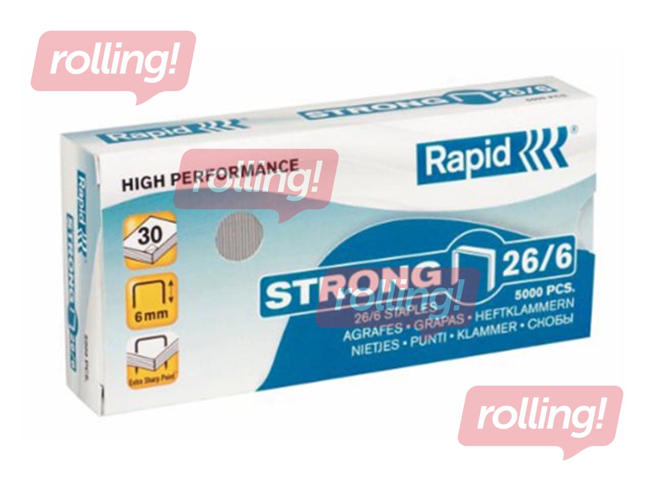 Staples Rapid Strong N 26/6, 5000 pcs.