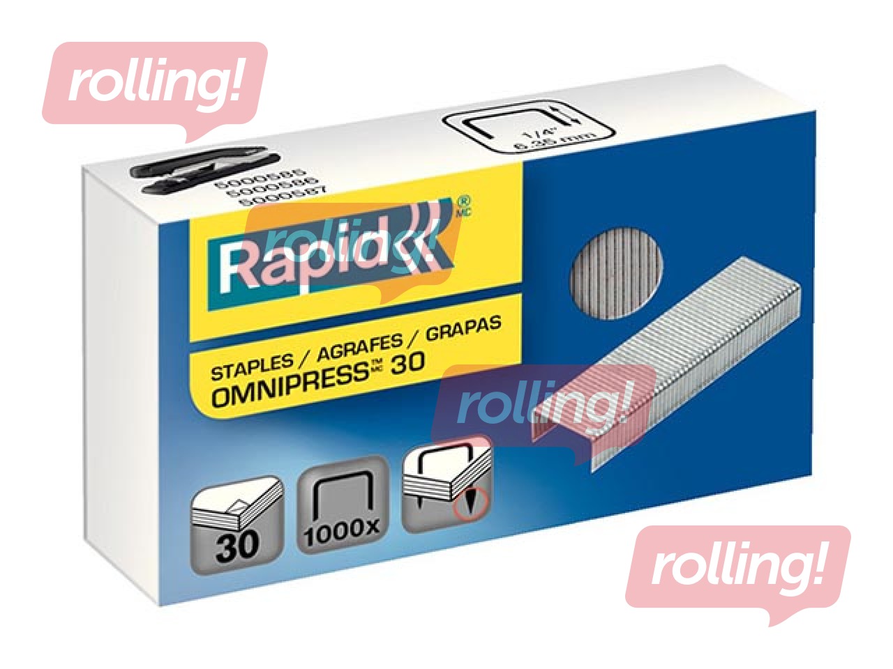 Скобы Rapid Omnipress 30, 1000 шт.