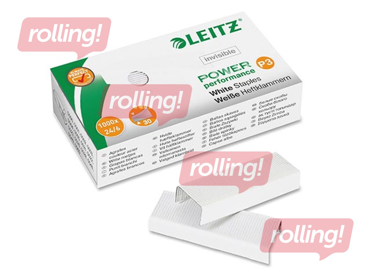 Staples Leitz Power Performance P3 24/6, 1000 pcs, white