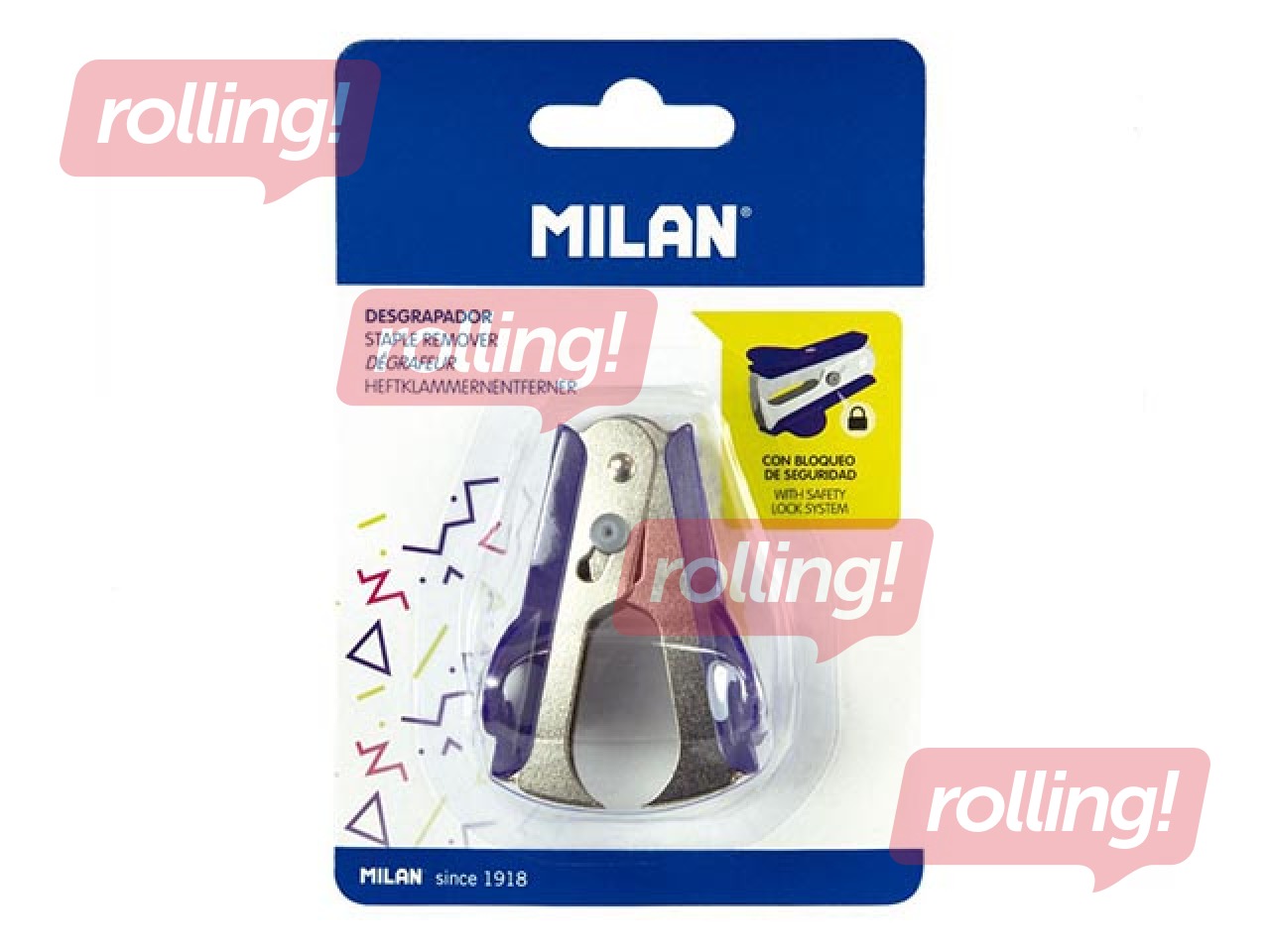 Staple remover Milan Acid, blue