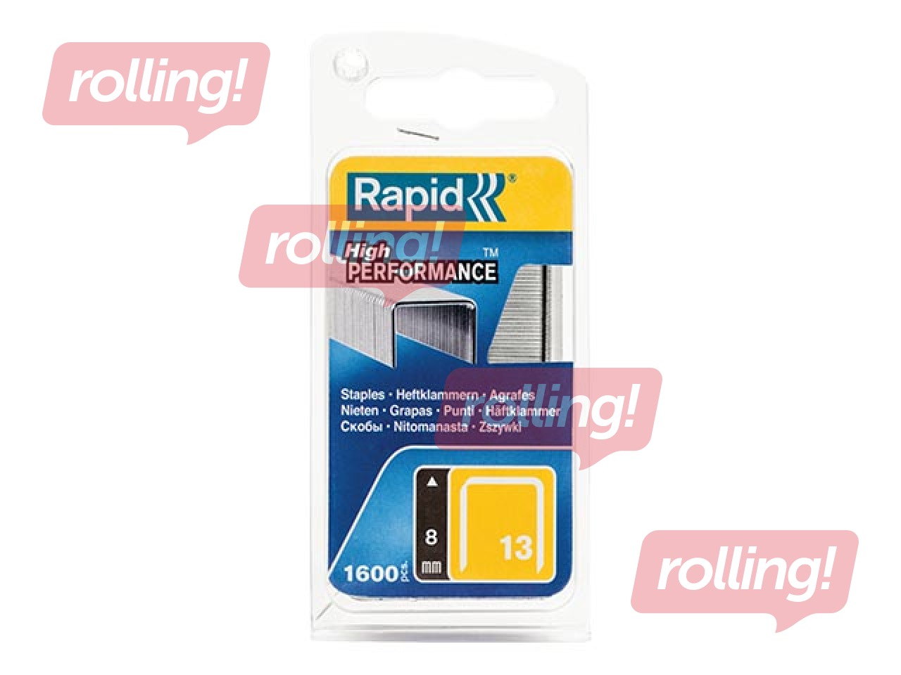 Скобы Rapid Nr. 13/8, 1600 шт.