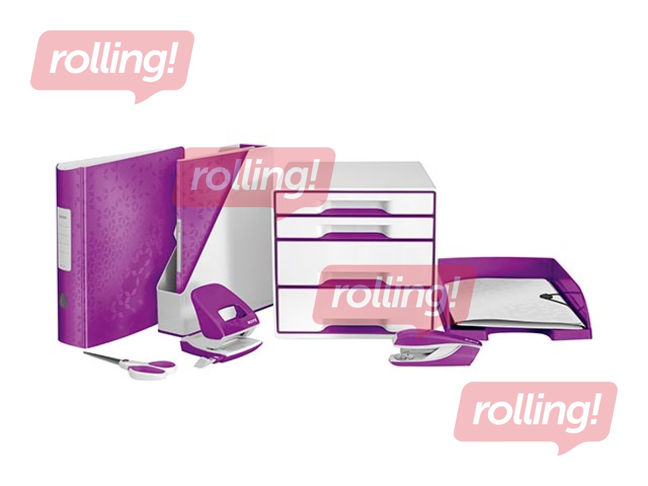 Hole Punch Leitz 5008 Metal, 30l., purple