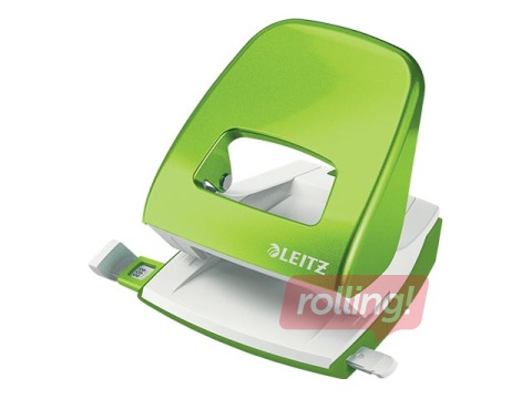 Офисный металлический дырокол Leitz 5008 Metal, 30л, зеленый