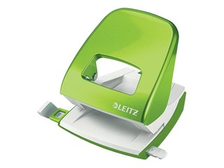Офисный металлический дырокол Leitz 5008 Metal, 30л, зеленый