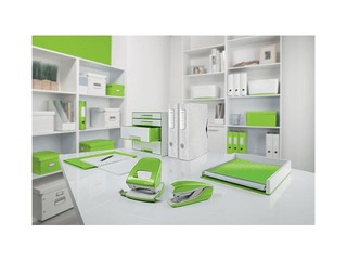 Офисный металлический дырокол Leitz 5008 Metal, 30л, зеленый