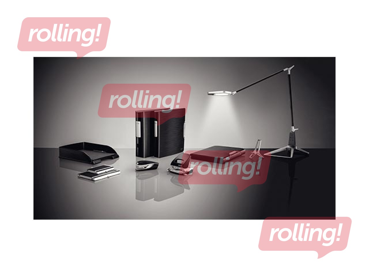 Auguraud Leitz 5006 Style, 2 auku, 30 lehte, metall, must